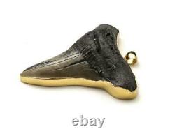 Charles Albert Gold Alchemia Giant Megalodon Shark Tooth Necklace Pendant Signed