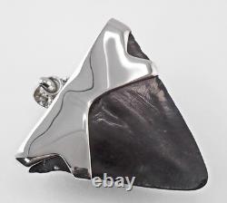 Fossil Megalodon Shark Tooth Pendant Megalodon Tooth with Sterling Silver Cap