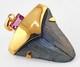 Fossil Shark Tooth Pendant Megalodon Tooth 24 K Gold Over Sterling Silver
