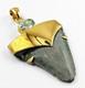 Fossil Shark Tooth Pendant Megalodon Tooth With 24 K Gold Over Sterling Silver