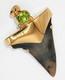 Fossil Shark Tooth Pendant Megalodon Tooth With 24 K Gold Over Sterling Silver
