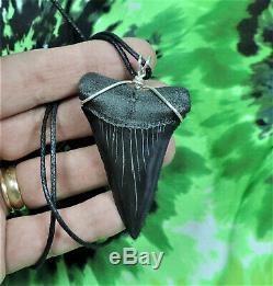 Mako Sharks Tooth Necklace 2 7/16'' jewelry NO RESTORATIONS/ megalodon