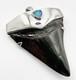 Meg Shark Tooth Pendant Megalodon Tooth With 925 Silver Cap & Australian Opal