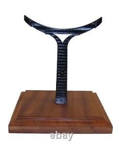 Megalodon Shark Tooth 4 & 1/4 SERRATED REAL FOSSIL withFREE DISPLAY STAND