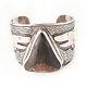 Megalodon Shark Tooth 925 Sterling Silver Mens Cuff Bracelet Fathers Day Gift