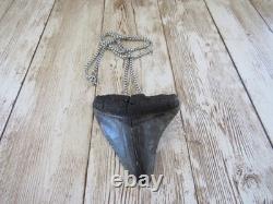 Megalodon Tooth Pendant Shark Tooth Necklace Fossilized Bone Jewelry N6388 Megalodon Tooth Pendant Shark Tooth Necklace Fossilized Bone Jewelry N6388