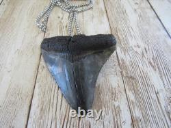 Megalodon Tooth Pendant Shark Tooth Necklace Fossilized Bone Jewelry N6388 Megalodon Tooth Pendant Shark Tooth Necklace Fossilized Bone Jewelry N6388