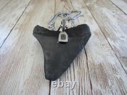 Megalodon Tooth Pendant Shark Tooth Necklace Fossilized Bone Jewelry N6388 Megalodon Tooth Pendant Shark Tooth Necklace Fossilized Bone Jewelry N6388