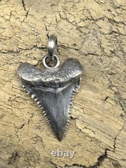 Sterling silver megalodon tooth