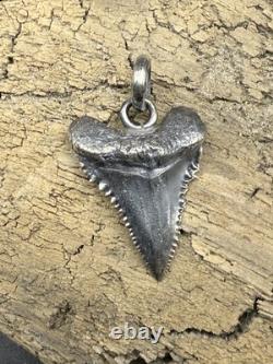 Sterling silver megalodon tooth