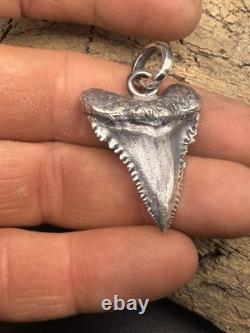 Sterling silver megalodon tooth