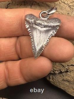 Sterling silver megalodon tooth